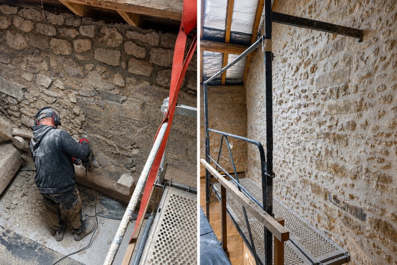 Piquetage et rejointoiement de mur en pierre réalisés à Courances 91490 par MTG création. Restauration artisanale, mise en valeur des pierres anciennes et finition authentique durable. Découvrez un savoir-faire spécialisé dans la rénovation de murs en pie
